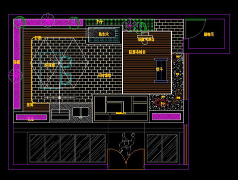 庭院平面图cad
