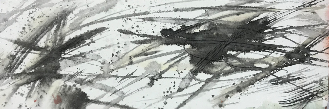 手绘中国风抽象水墨画