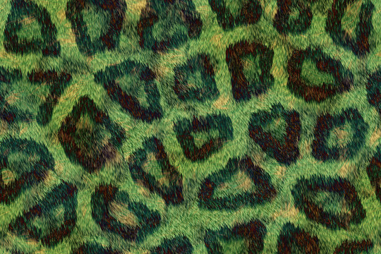 绿色豹纹布贴图材质图案长绒布纹