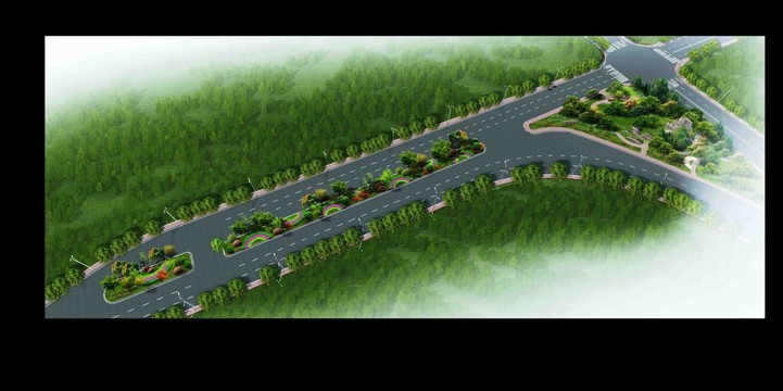 道路鳥瞰效果圖