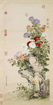 鄒一桂菊花圖