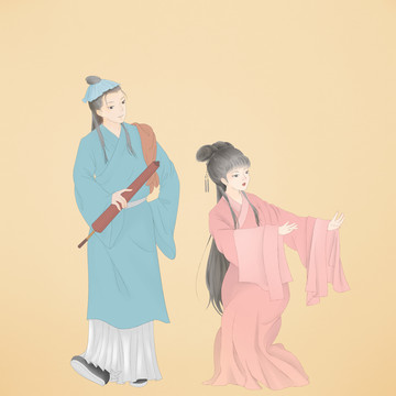 原創(chuàng)插畫天仙配