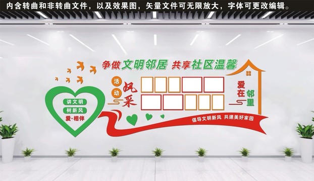 愛(ài)在鄰里文化墻