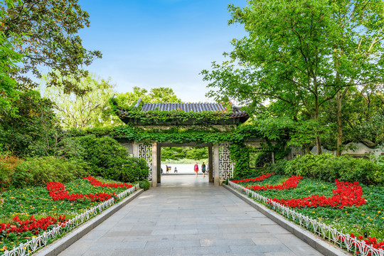 杭州西湖花港观鱼景区