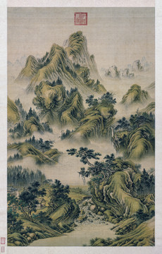 郎世寧山水圖