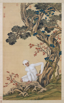 郎世寧白猿圖