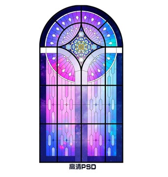 KTV教堂玻璃拱形窗户