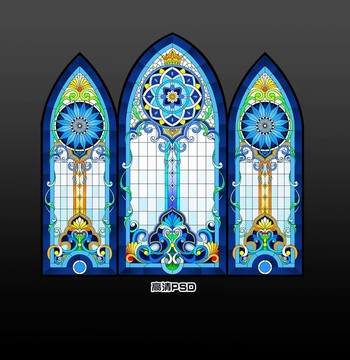 教堂玻璃大型背景屏風(fēng)