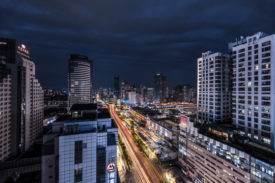 宁波三江口夜景