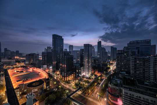 宁波三江口夜景