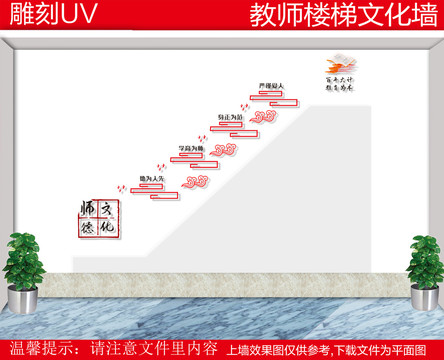 教师楼梯文化墙