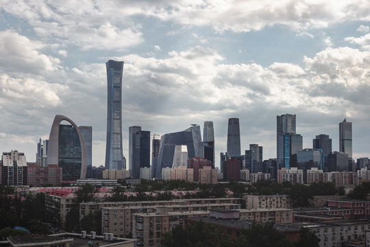 北京城市风光国贸商业区