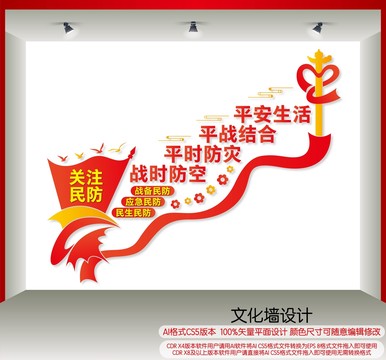 民防局樓梯間文化墻