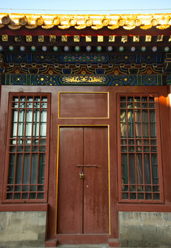 北京故宫中式红门