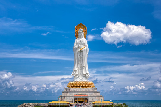 海南三亚南山寺南海观音风景