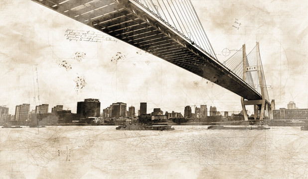 南浦大桥设计图