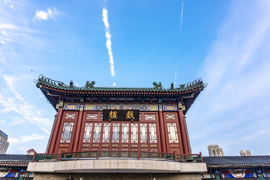 天津文化广场戏楼古建筑