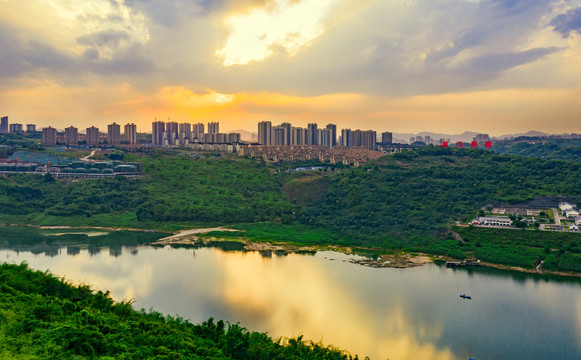 悦来夕照