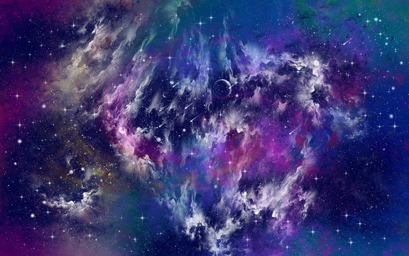 彩色星空