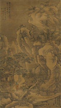 謝時(shí)臣雪山寒溪圖
