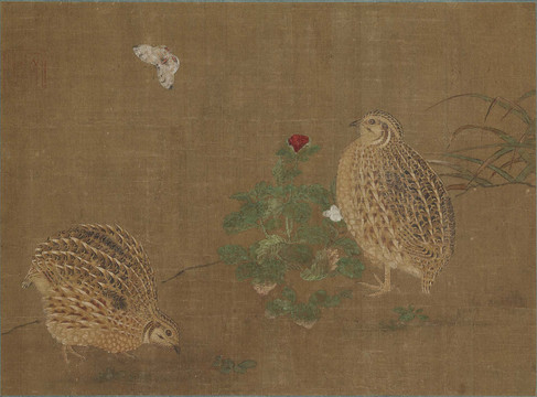 李安忠鵪鶉圖
