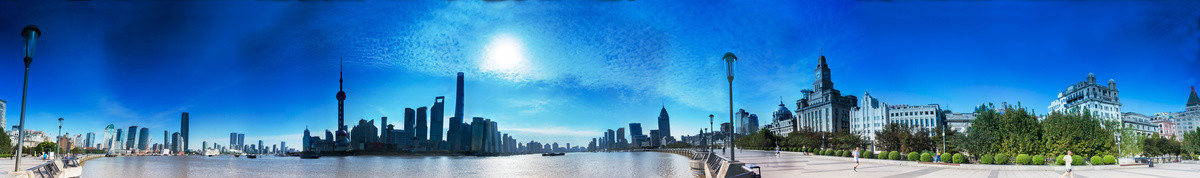 上海浦东外滩全景图