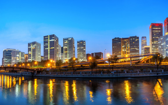 北京商务中心区夜景