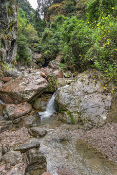 浙江台州神仙居风景区山涧溪流