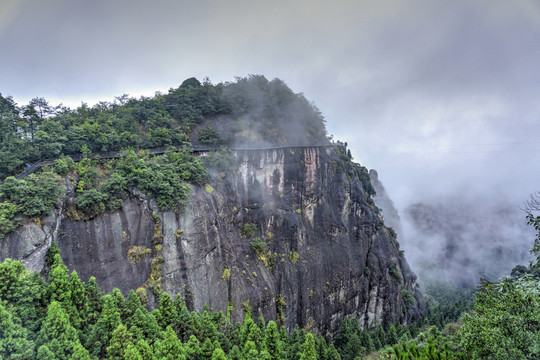 浙江台州神仙居风景区悬崖栈道