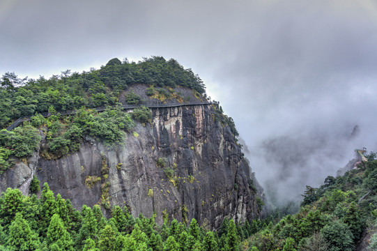 浙江台州神仙居风景区悬崖栈道