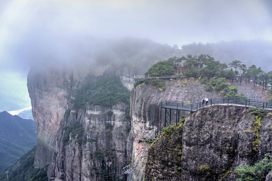 浙江台州神仙居风景区观景台