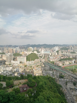 贵阳城市鸟瞰风景