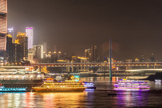 重庆建筑景观夜景