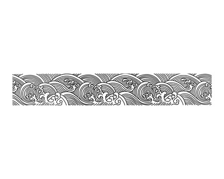 水波纹传统古典花纹复古吉祥线描