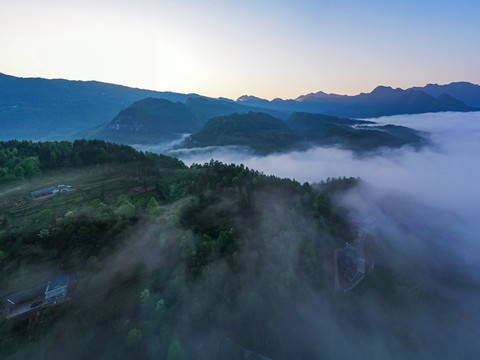 湖北五峰茶园古村