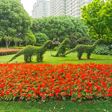 恐龙绿植花坛