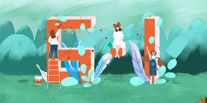 兒童插畫網(wǎng)頁banner