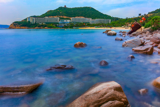 东澳岛南沙湾南沙咀全景