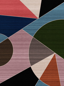 彩色艺术几何地毯