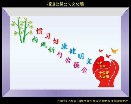 樓道公筷公勺文化墻