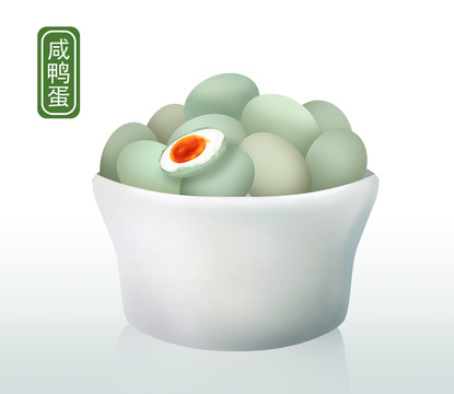一盆咸鴨蛋手繪