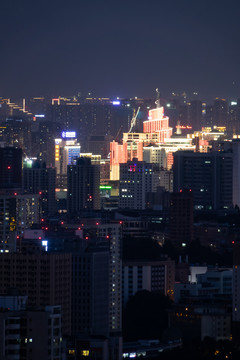 昆明城市天际线夜景