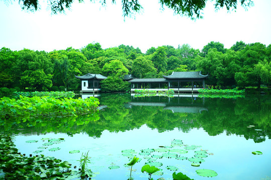 烟雨西湖