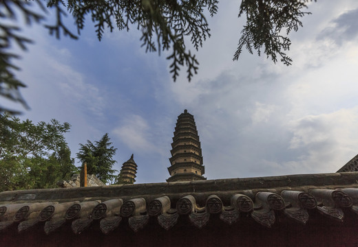 中国山西太原市永祚寺景区风光