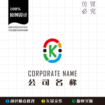 字母OK商标设计