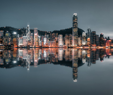 中国香港特别行政区夜景
