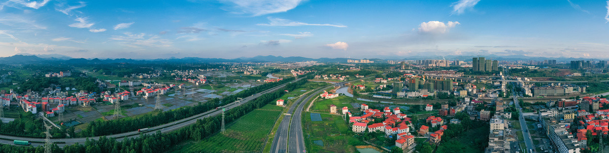 江西省上栗县彭高镇航拍全景