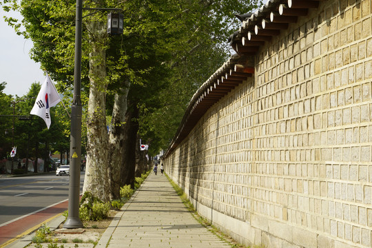 韩国景福宫宫墙外景