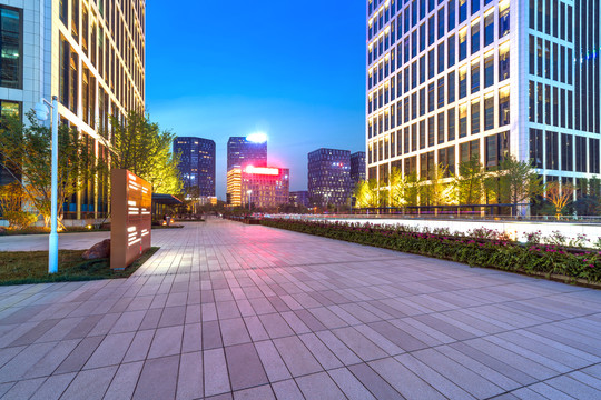 山东济南城市夜景