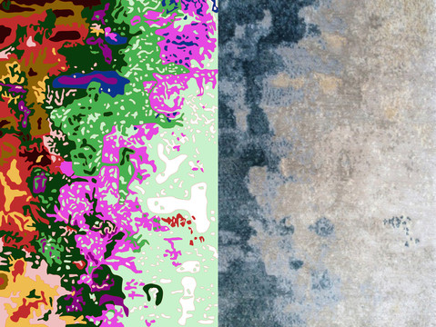 现代抽象地毯图案